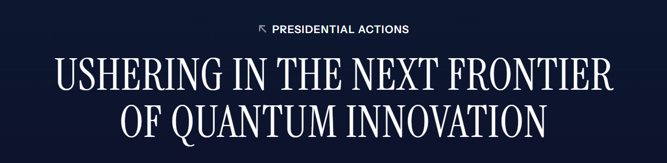 Header from White House executive orders webpage